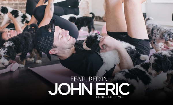 John Eric Home Magazine which featured Puppies and Pilates